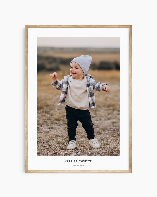Fotoplakat med eget bilde og tekst, forevig dine beste familiebilder på en veggplakat