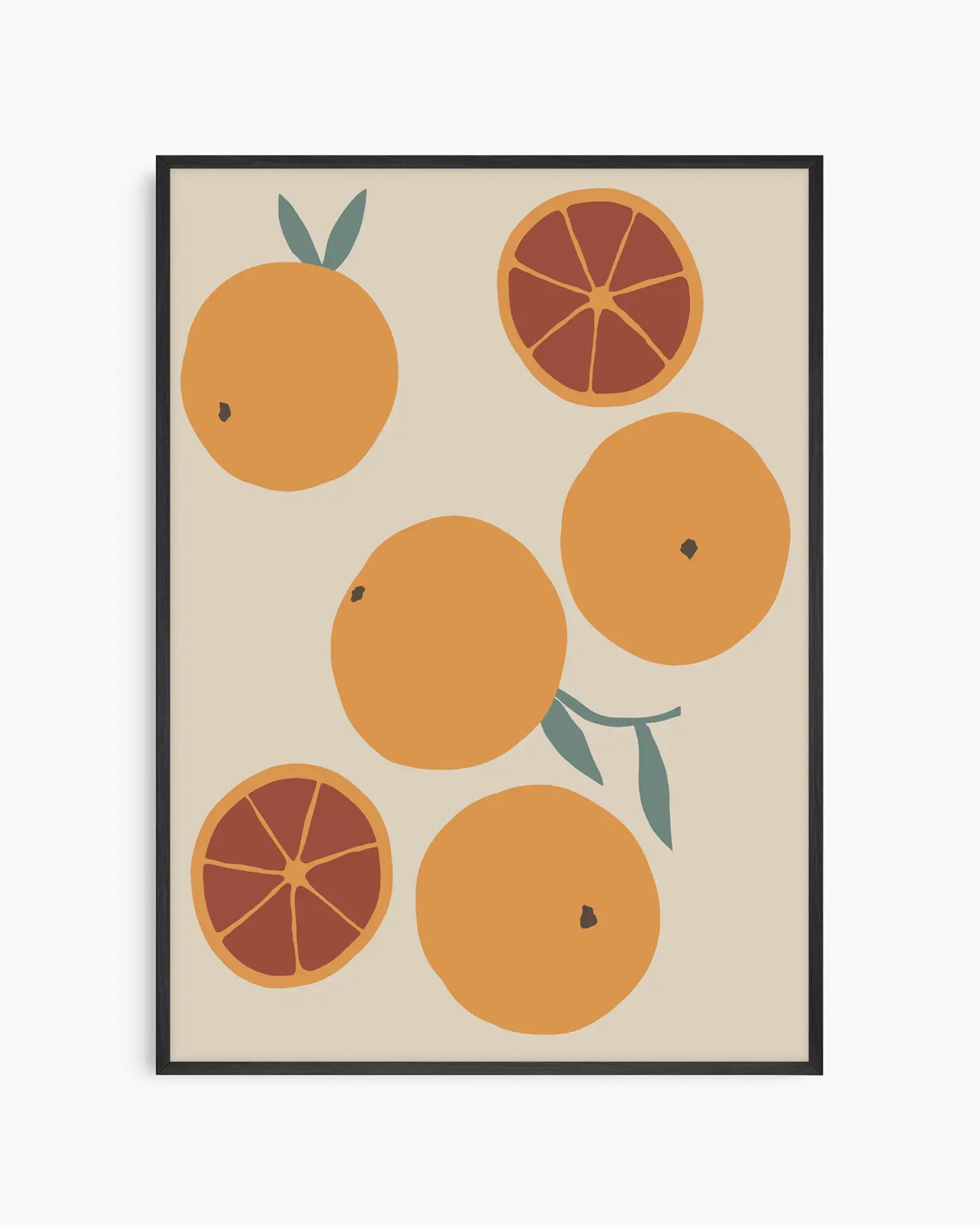 Warm, minimalist wall art in pastel golden yellow tones on a pastel golden yellow background, shown in a black frame.