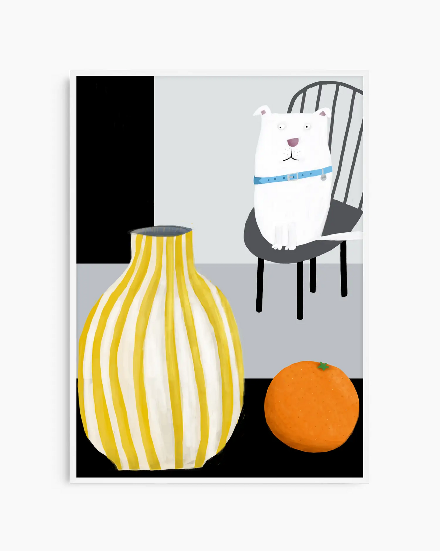 Morsom Hvit Hund Plakat