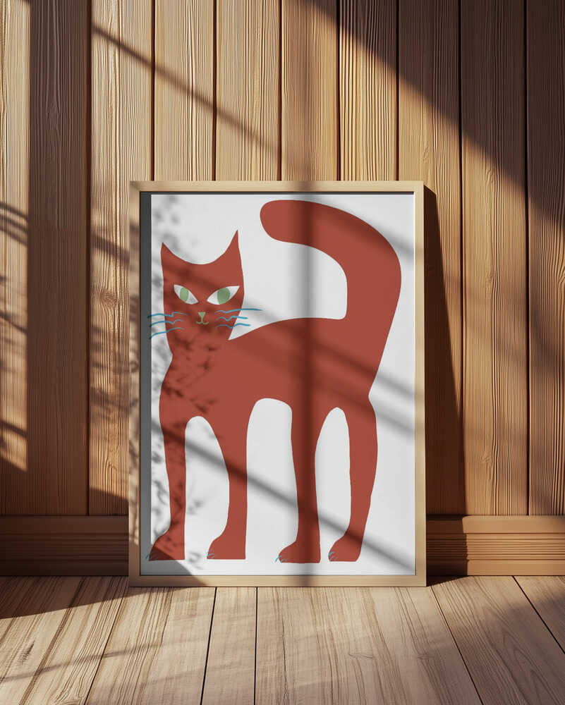 Stor Rød Katt Plakat