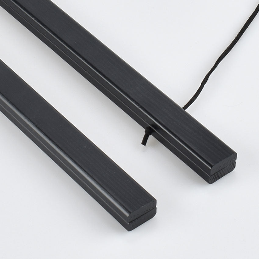 Close up of our black poster hanger in 50 cm