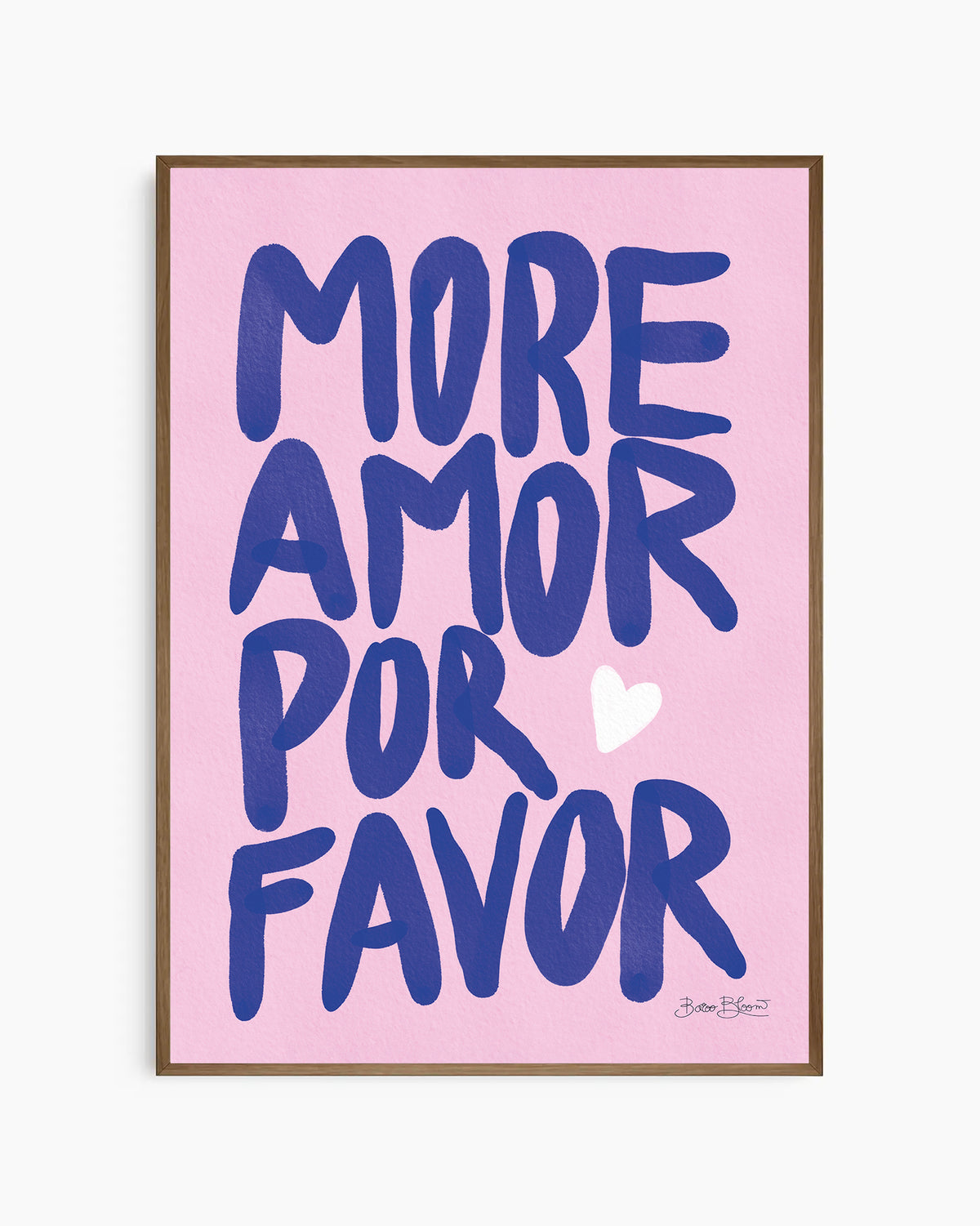 More Amor Por Favor Rosa Plakat