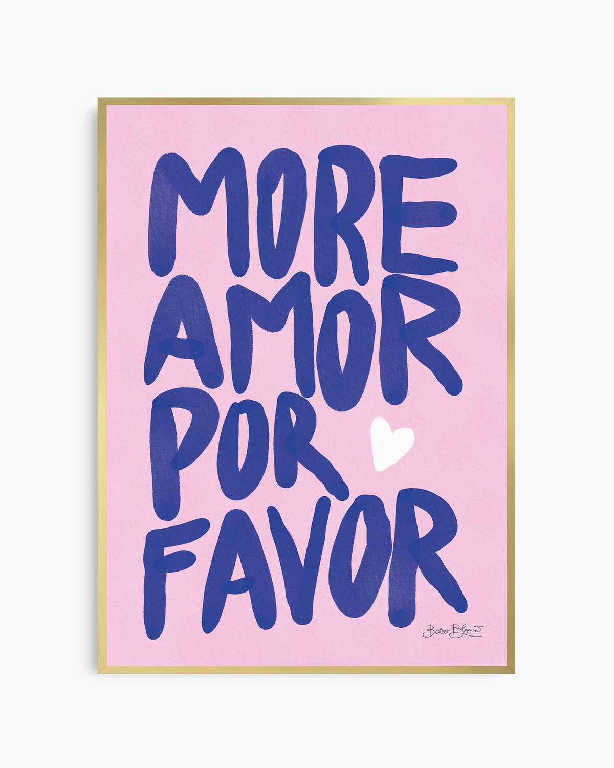 More Amor Por Favor Rosa Plakat