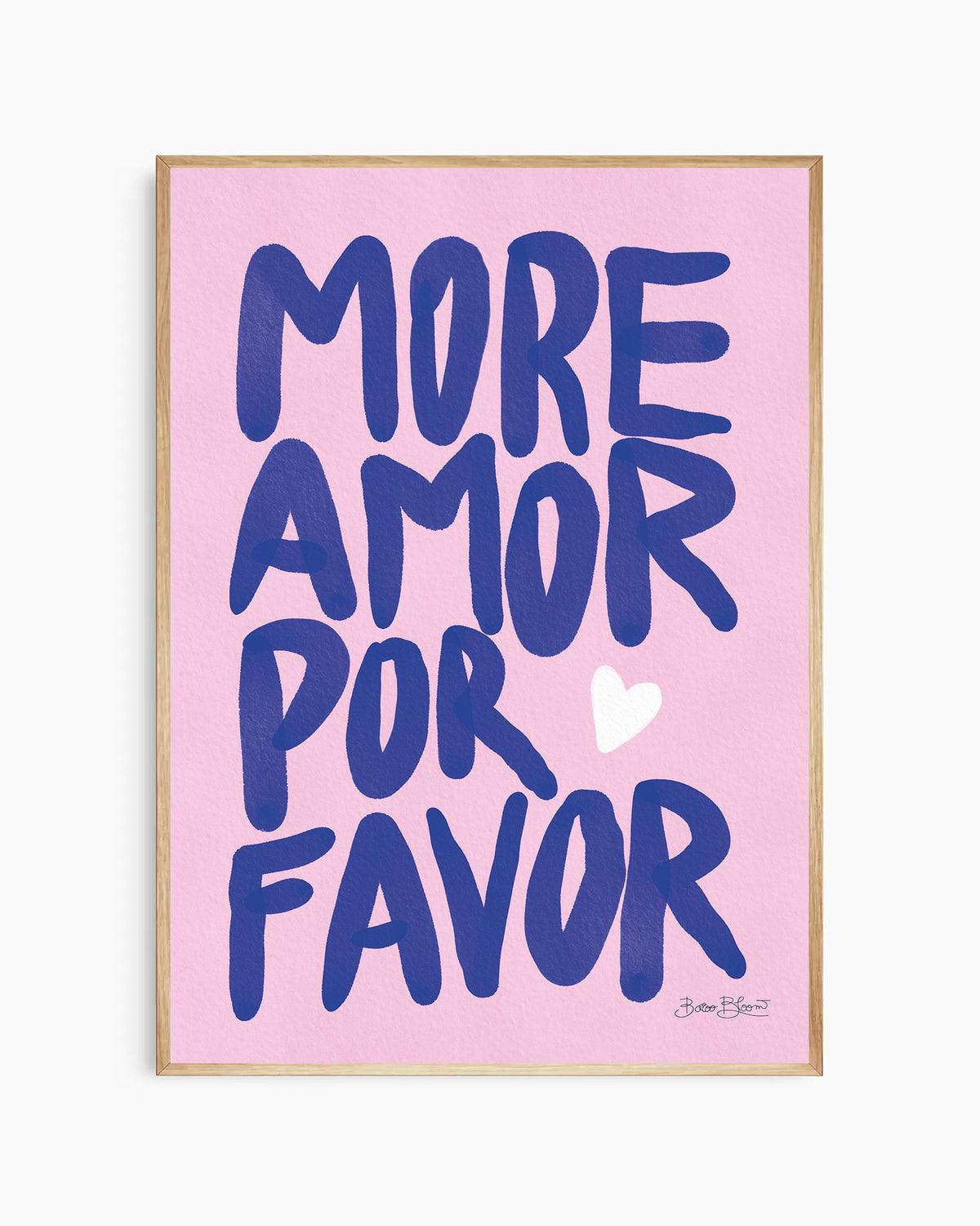 More Amor Por Favor Rosa Plakat