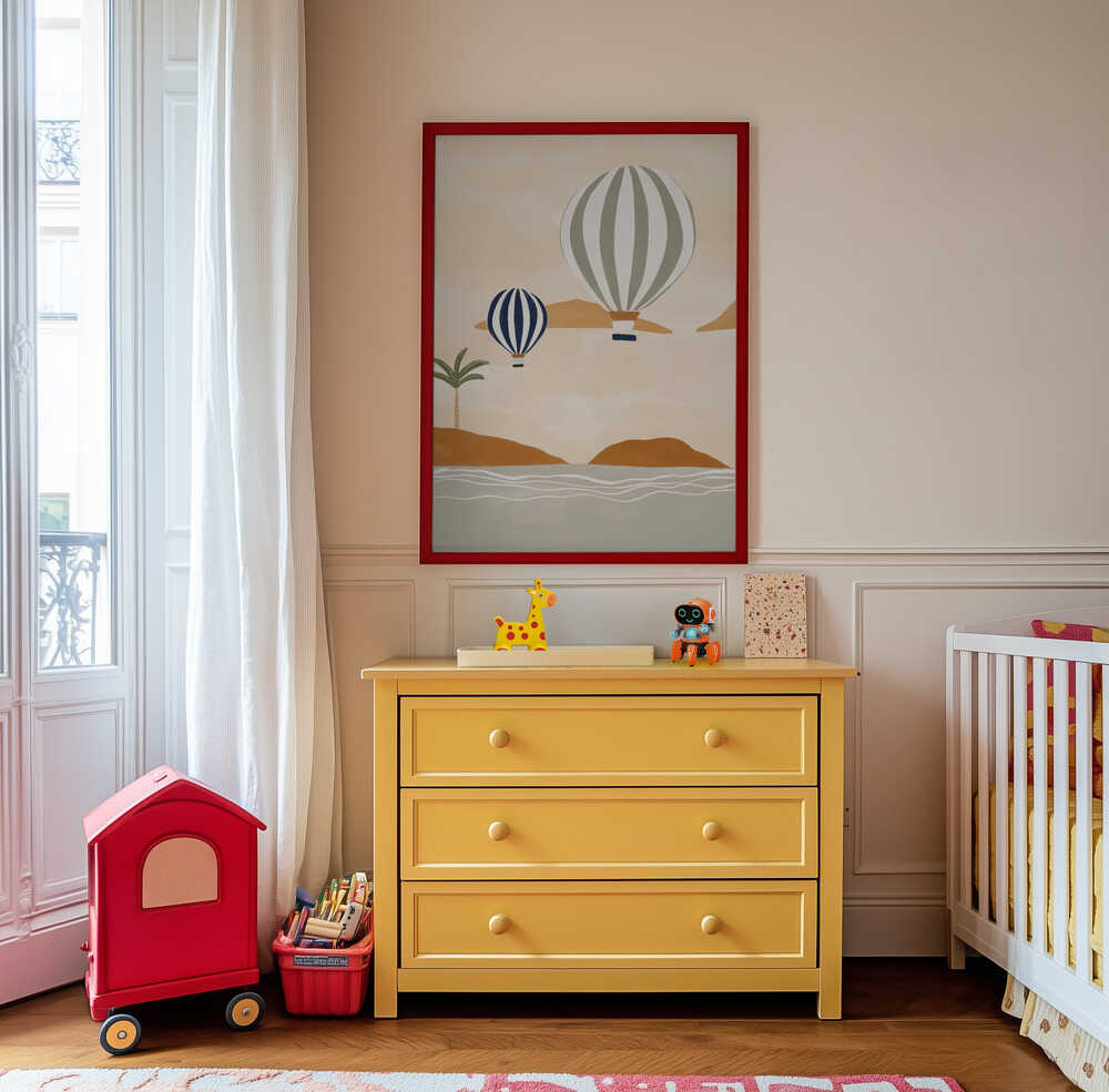 Luftballonger i ørkenen Plakat