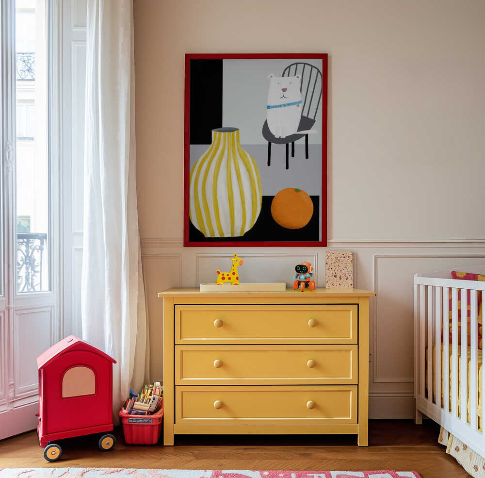 Morsom Hvit Hund Plakat