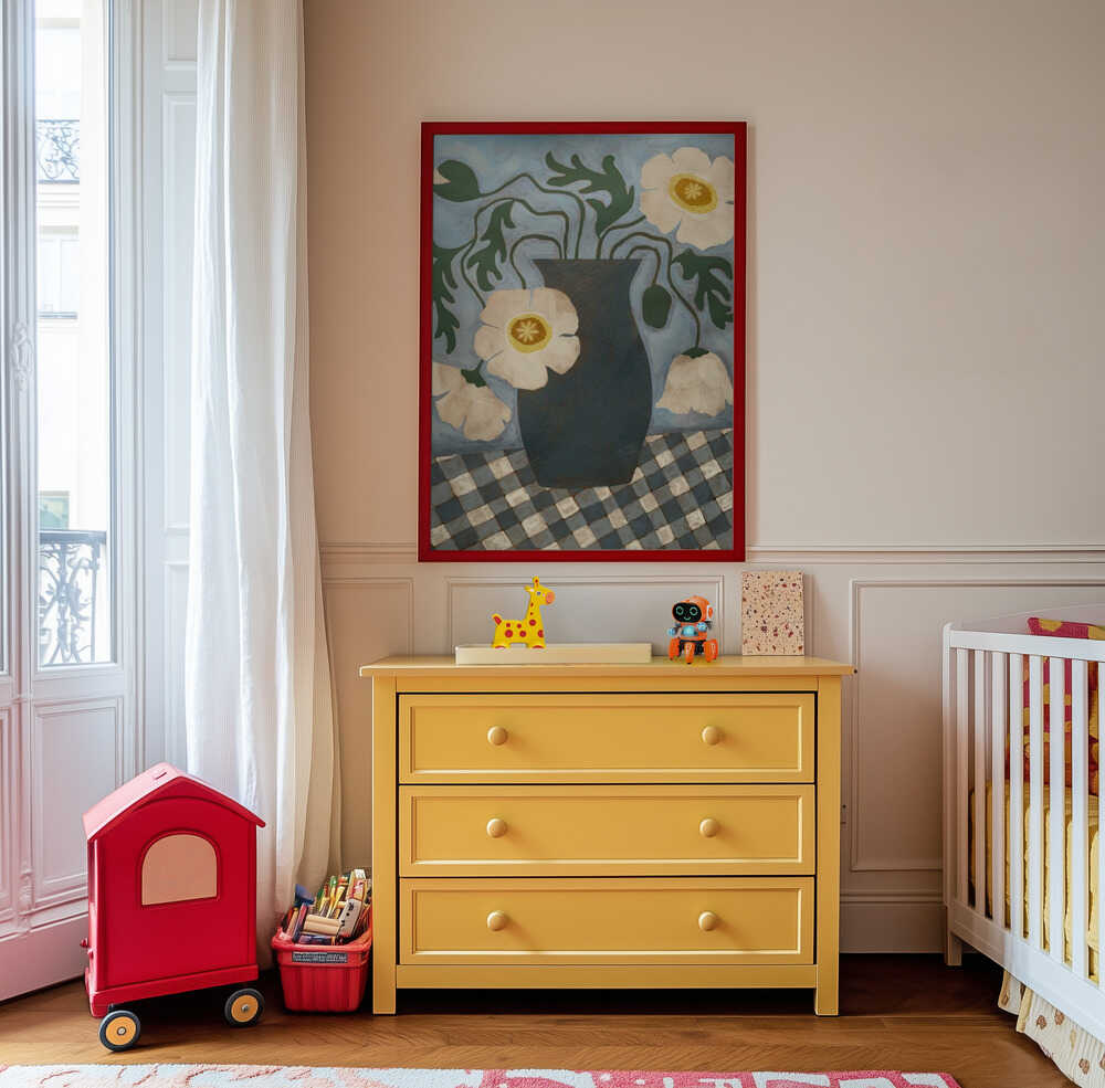 Hvite Islandske Valmuer Plakat