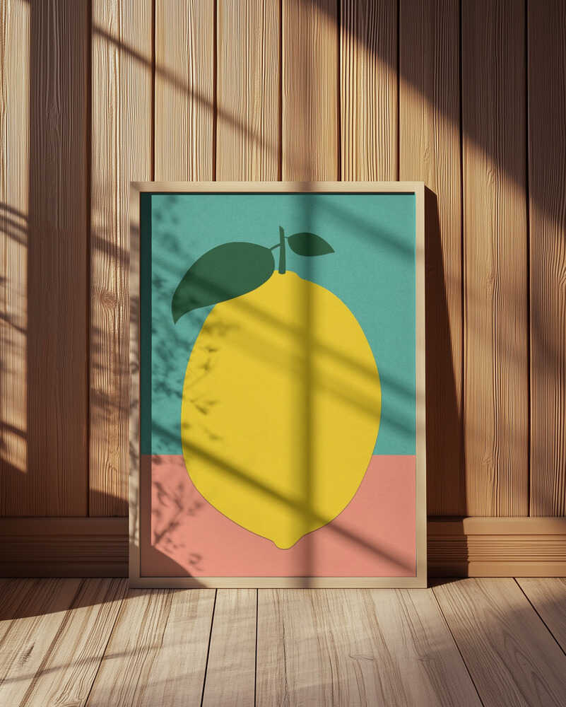 Sitron med To Blader Plakat