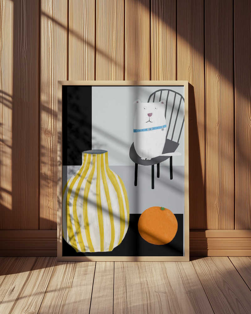 Morsom Hvit Hund Plakat