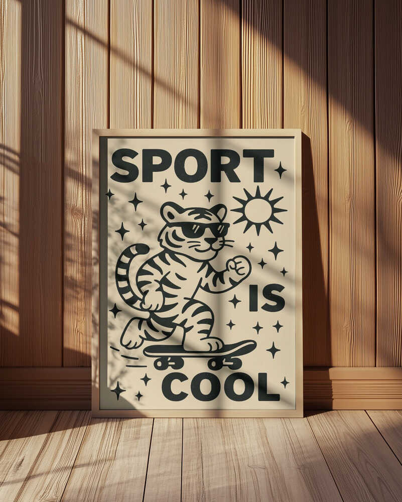 Skatende Tiger Plakat