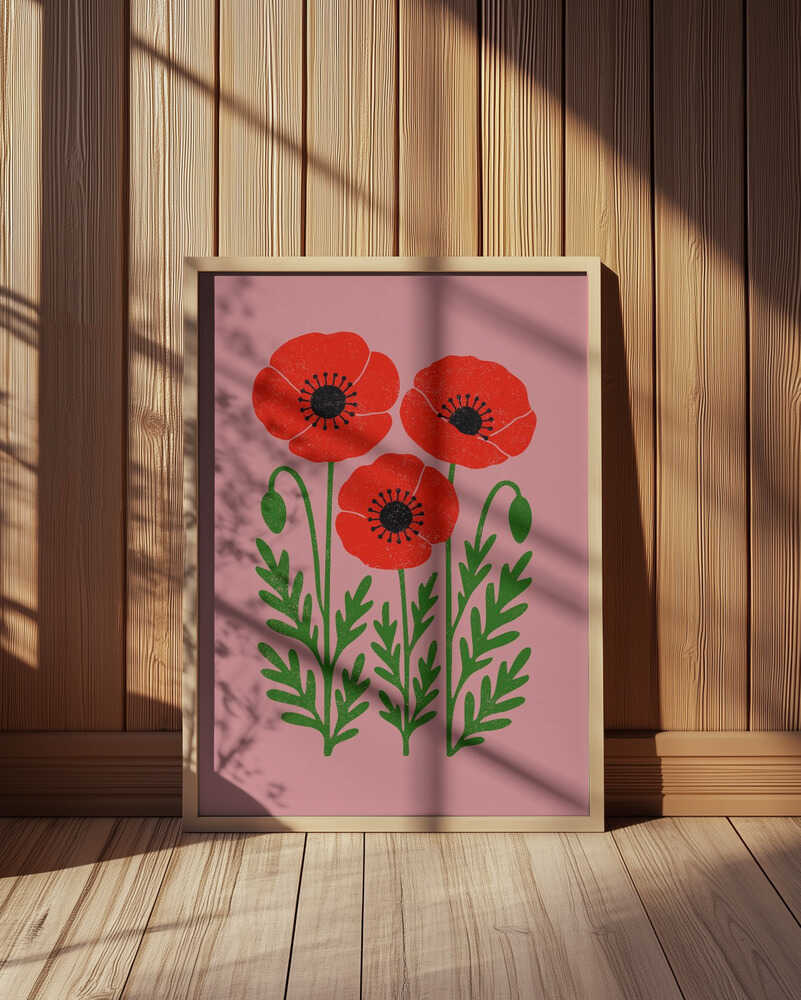 Abstract Vivid Poppies