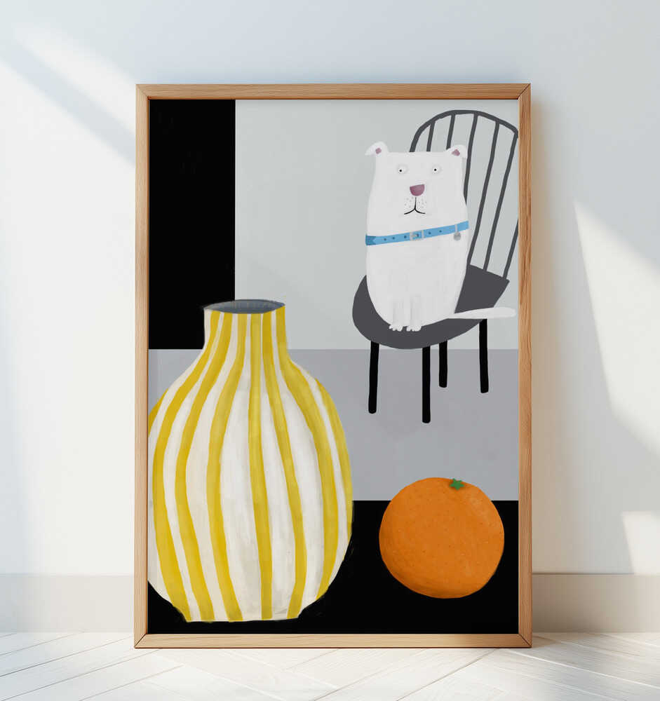 Morsom Hvit Hund Plakat