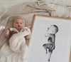 The Birth Poster in 1:1 scale that reminds you of their size at birth.